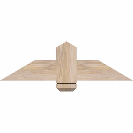 Ekena Millwork Eugene Smooth Timber Gable Bracket, Douglas Fir, 36"W x 10"H x 3 1/2"D x 5 1/2"F, 7/12 Pitch GBW036X10X0406EUG00SDF